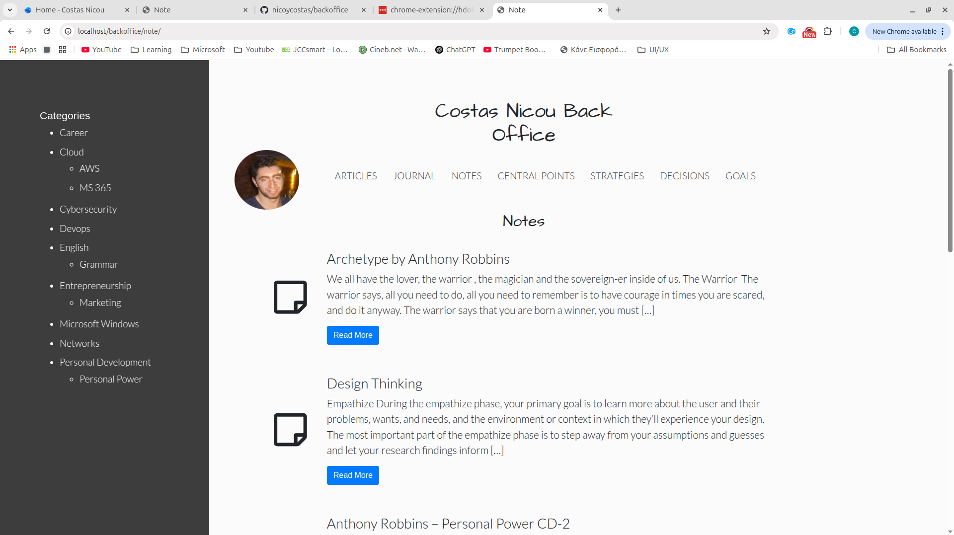 Wordpress Theme Backoffice