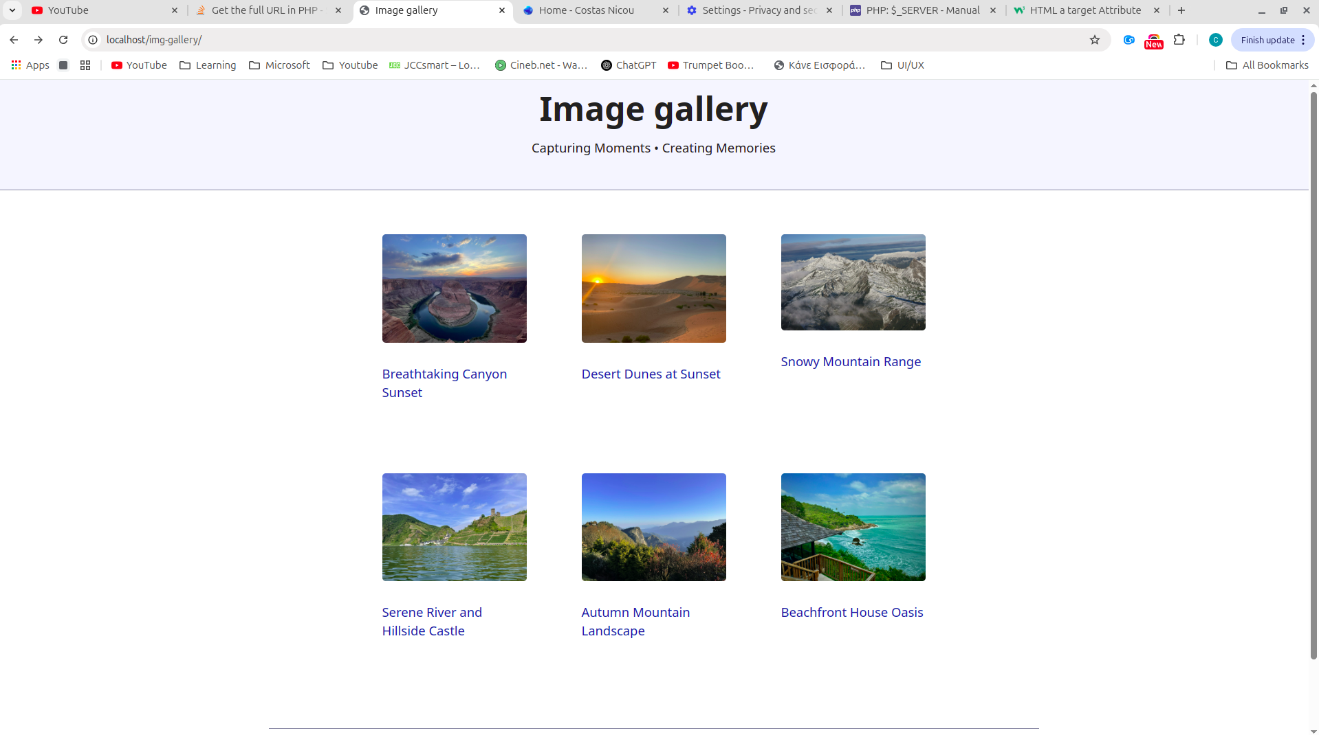 Dynamic pages using PHP